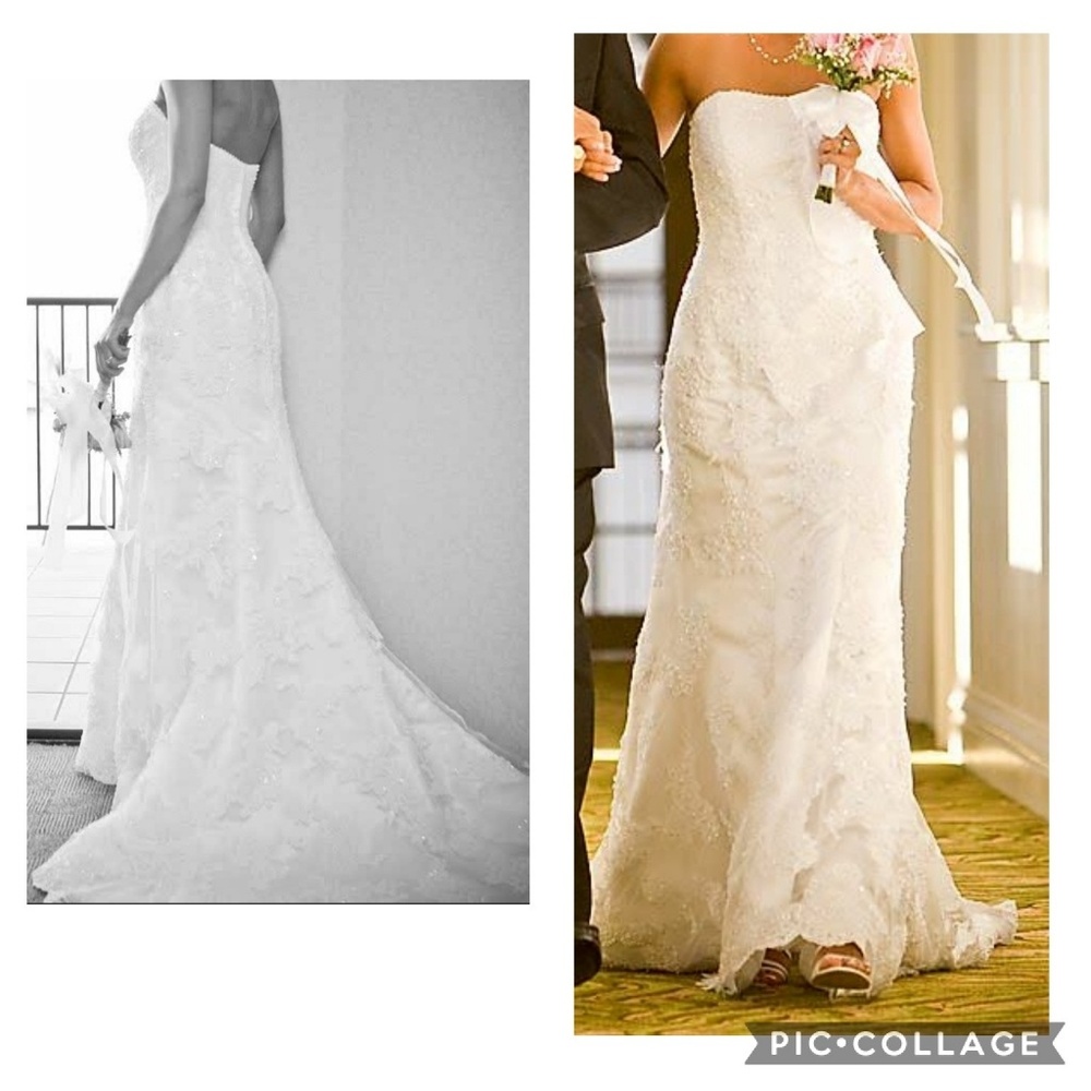 Oleg Cassini Mermaid/Trumpet Lace Wedding Gown - Picture 6 of 6